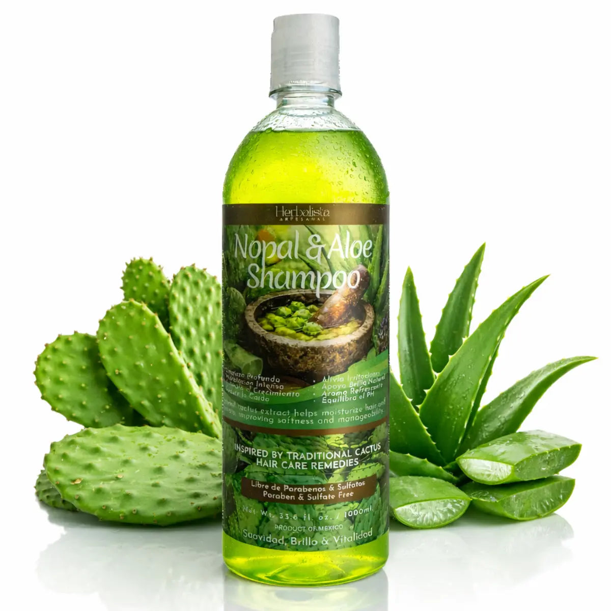 Nopal & Aloe Herbal Shampoo 33.9 Fl Oz (1L)
