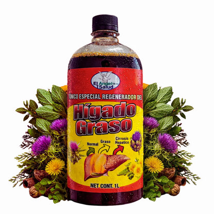 HígadoGraso Herbal Tonic 1L (33.3 Fl oz) + 4oz Loose Tea