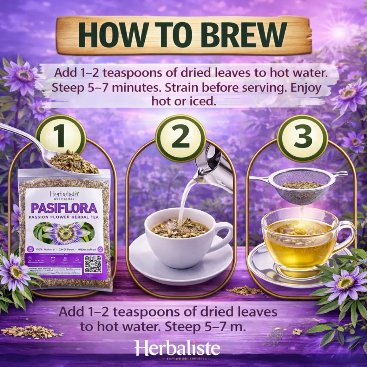 Passionflower Loose Leaf Herbal Tea 4 oz (113g)