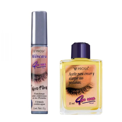Prosa Mascara + Oil Set of 4 Piece Bundle Set
