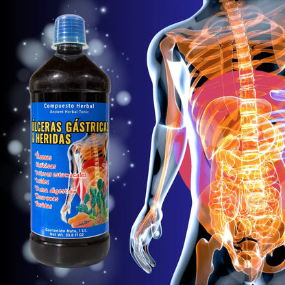 Digestive Support Juice Tonic with Cuachalalate, Papaya & Nopal