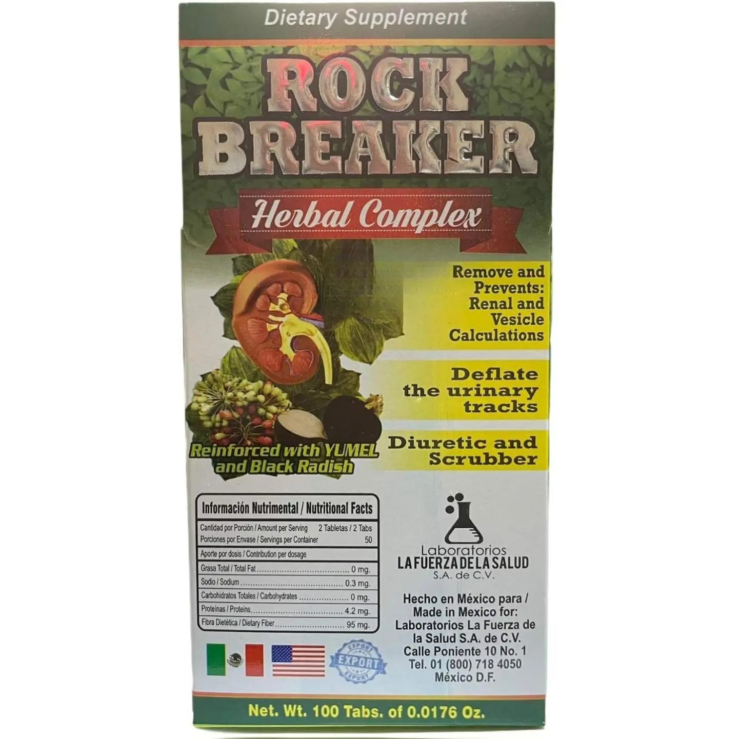 Rompe Piedras with Yumel & Black Radish 1 Pack 100 Tablets
