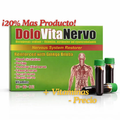 Dolo Vita Nervo Multivitamin Shots 24ct (15ml) – 2 Boxes