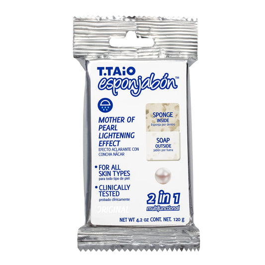 EsponJabon Mother of Pearl, Lightening Effect, Sponge Inside, Soap Outside, Multifunctional