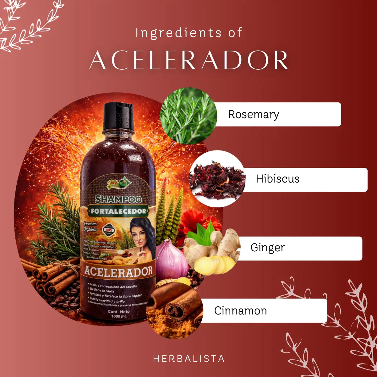 Herbal Hair Accelerator Shampoo 1L (33.9 Fl Oz)