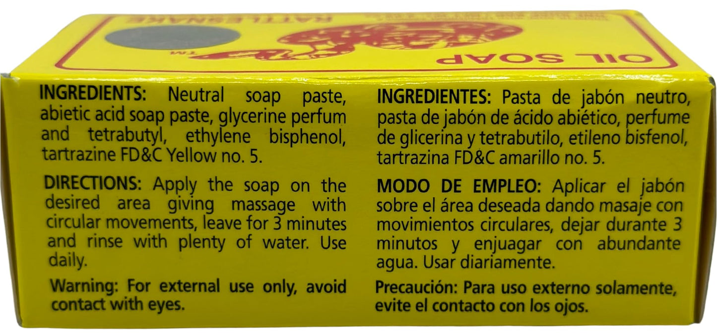 Jabon de aceite de vibora de cascabel (140g) jabon para la cara y todo el cuerpo- Ayuda a eliminar el acne y paño/Rattlesnake soap (4.93 (1)