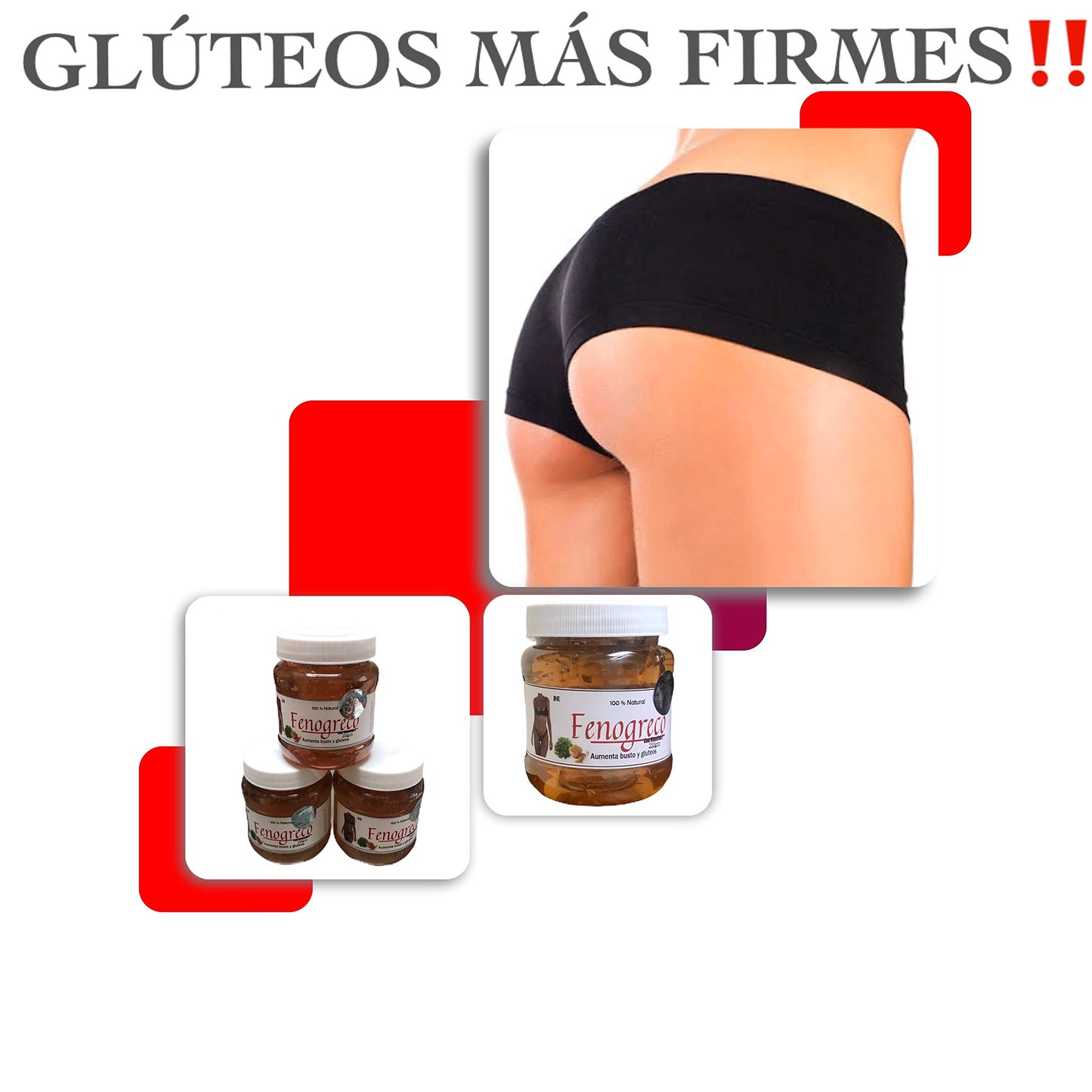 Gel De Fenogreco, Aumenta Bustos y Gluteos, Quema Grasa de Manera 100% Natural/Fenogreco Gel Burns Fat, Increases Breasts and Butt Growth With Natural Ingredients. Dist By Alebrije Imports