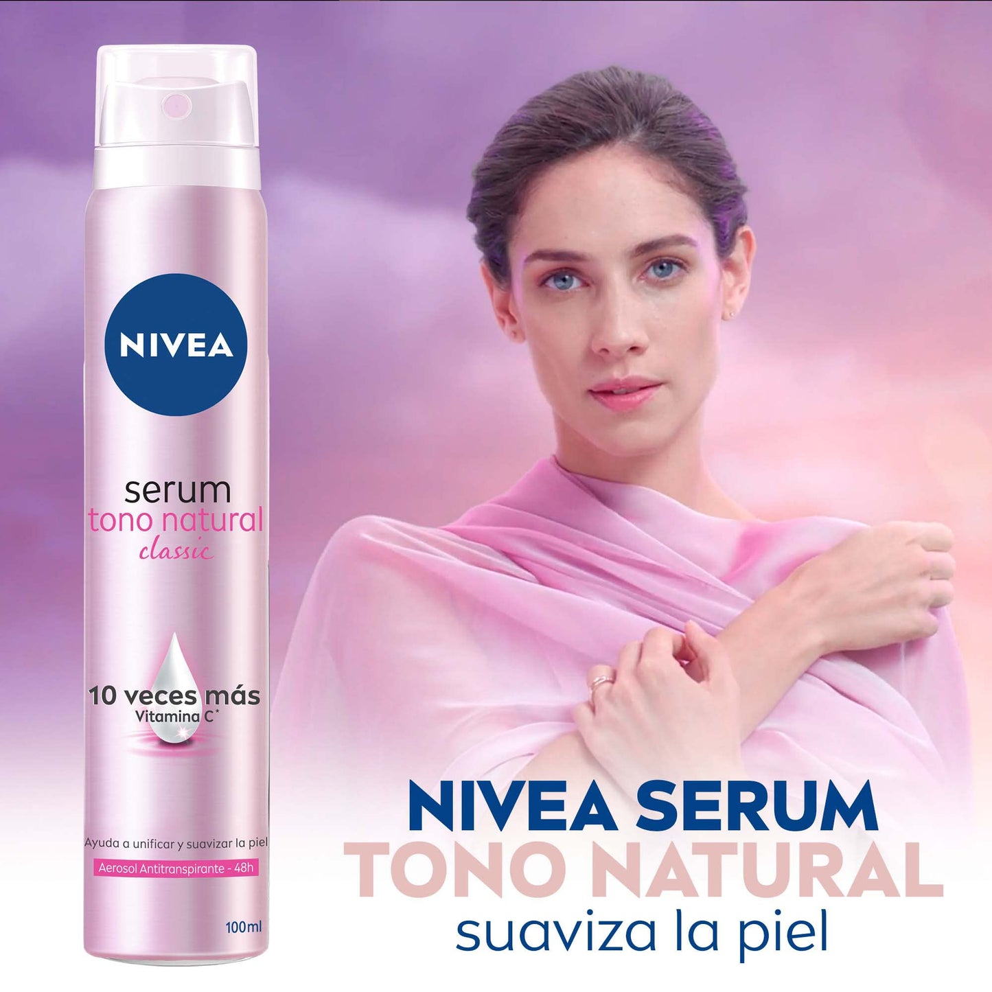 NIVEA SERUM EXTRA ACLARANTE Aerosol Antitranspirante-48h/Extra Lightening Deodorant Spray