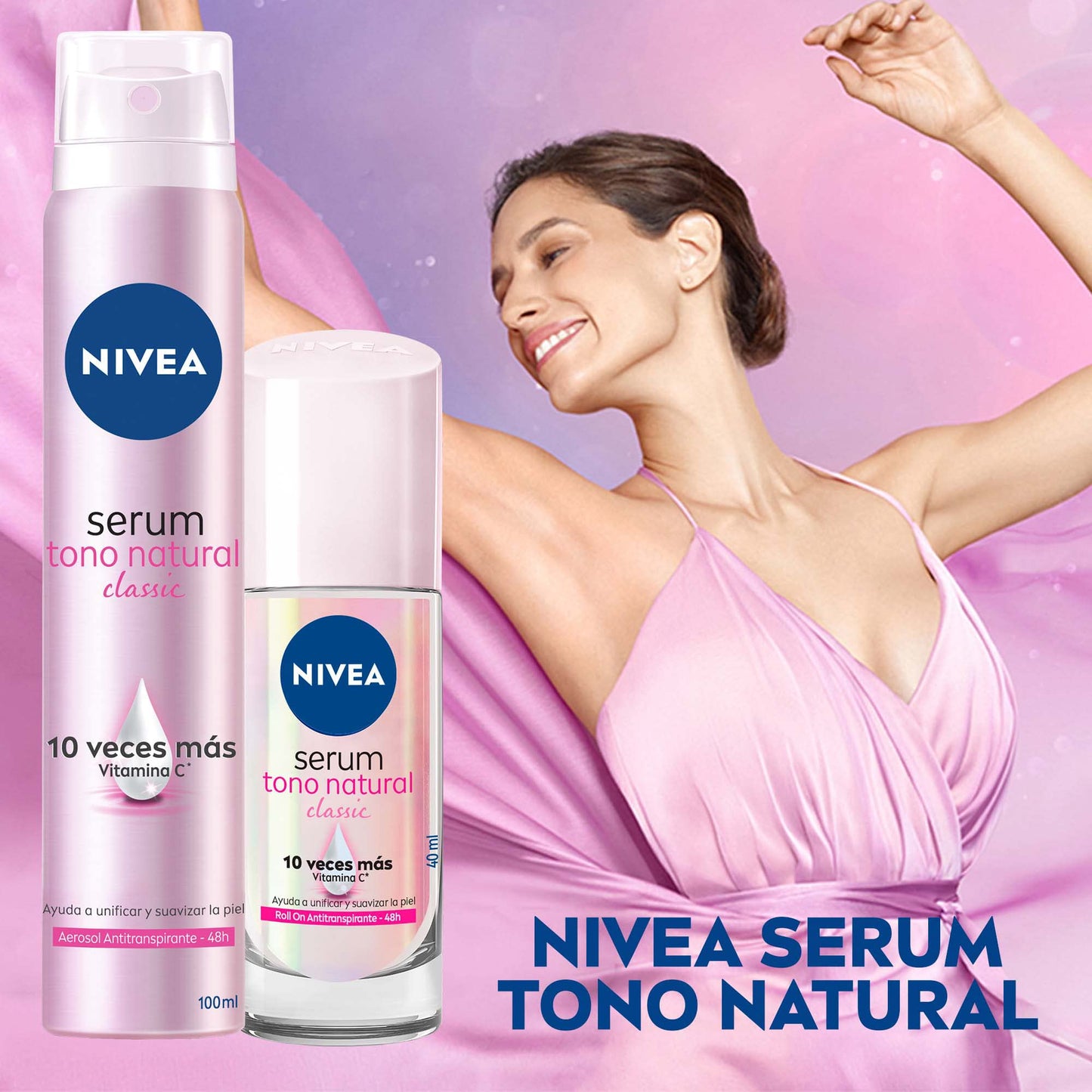 NIVEA SERUM EXTRA ACLARANTE Aerosol Antitranspirante-48h/Extra Lightening Deodorant Spray