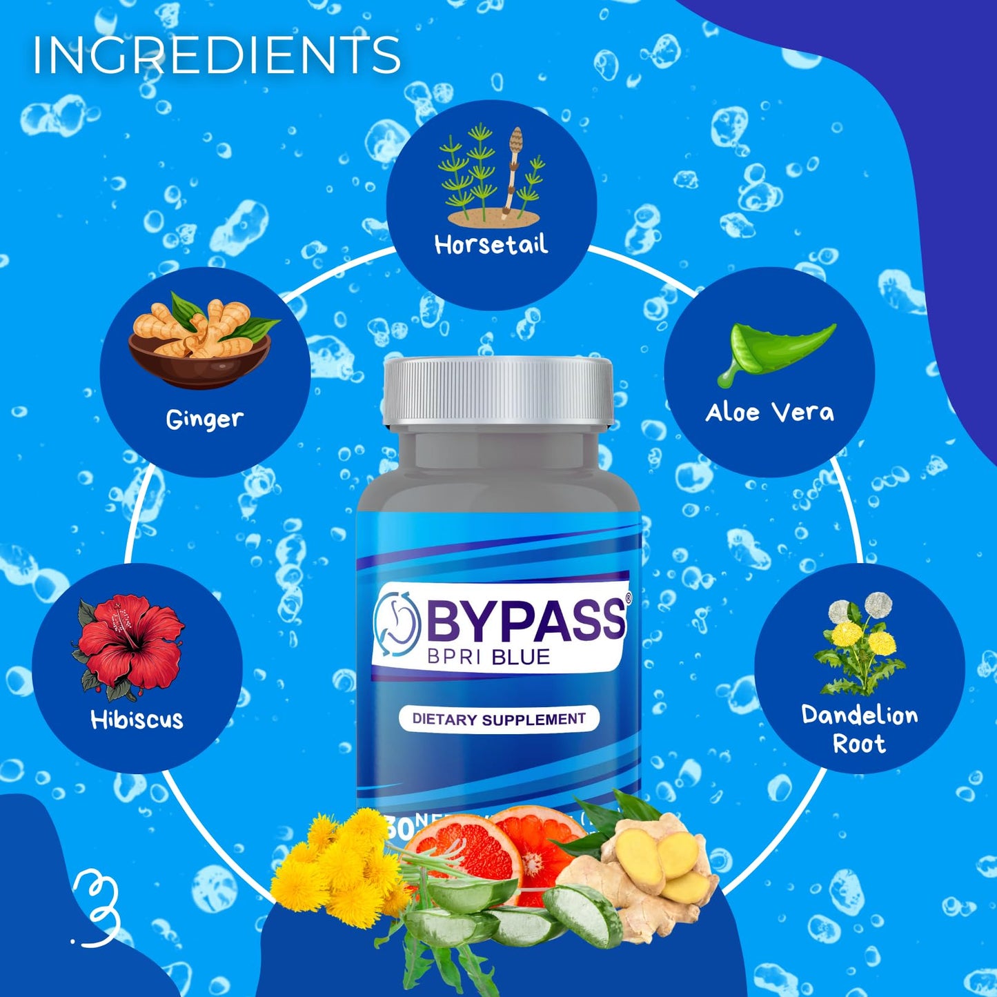 YERBERO Bypass BPRI Gold & Blue Capsules Bundle - 100% Natural - Includes Bpri Gold (30 Caps, 500mg Morning Boost) & Bpri Blue (30 Caps, 500mg Balanced Support) - Premium Natural Ingredients.