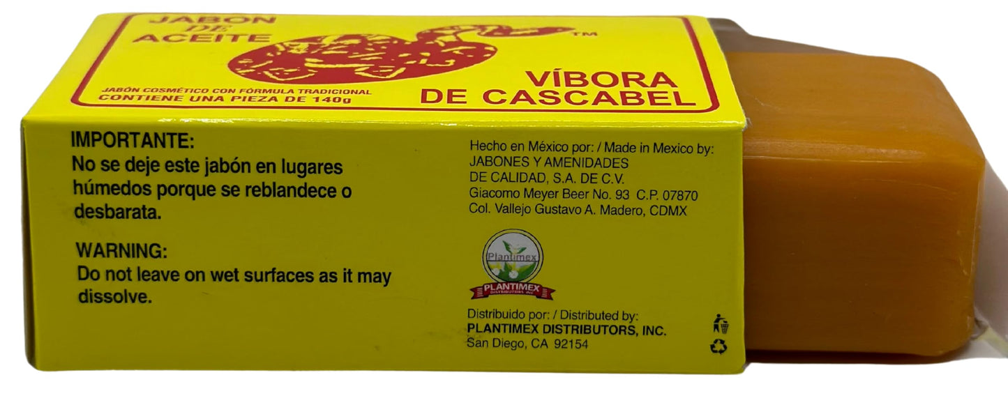Jabon de aceite de vibora de cascabel (140g) jabon para la cara y todo el cuerpo- Ayuda a eliminar el acne y paño/Rattlesnake soap (4.93 (1)