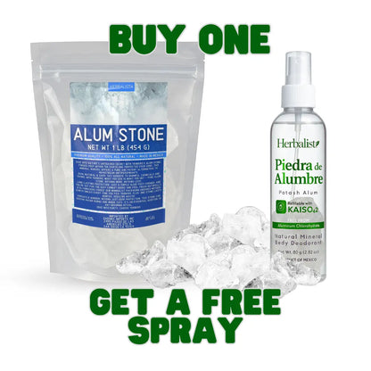Herbalista Alum Stone 16oz + Free Deodorant 8oz
