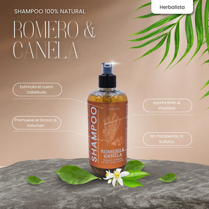 Herbalista Rosemary & Cinnamon Shampoo 500ml (16.9 fl oz)
