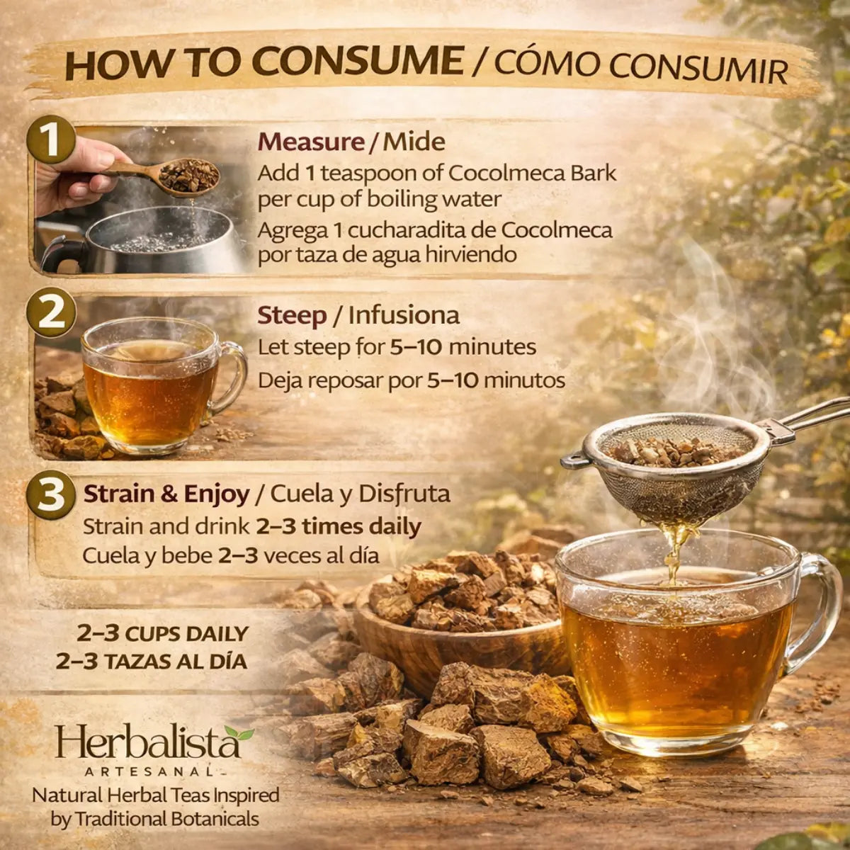 Herbalista Cocolmeca Bark Tea 4 oz