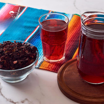 Yerbero - Whole Dried Premium Hibiscus Flowers 4oz (114g) | Hibiscus Tea | Flor De Jamaica Para Aguas Frescas | For Tea Enjoy Hot or Cold | Triple Wash, 100% Natural, From Mexico.