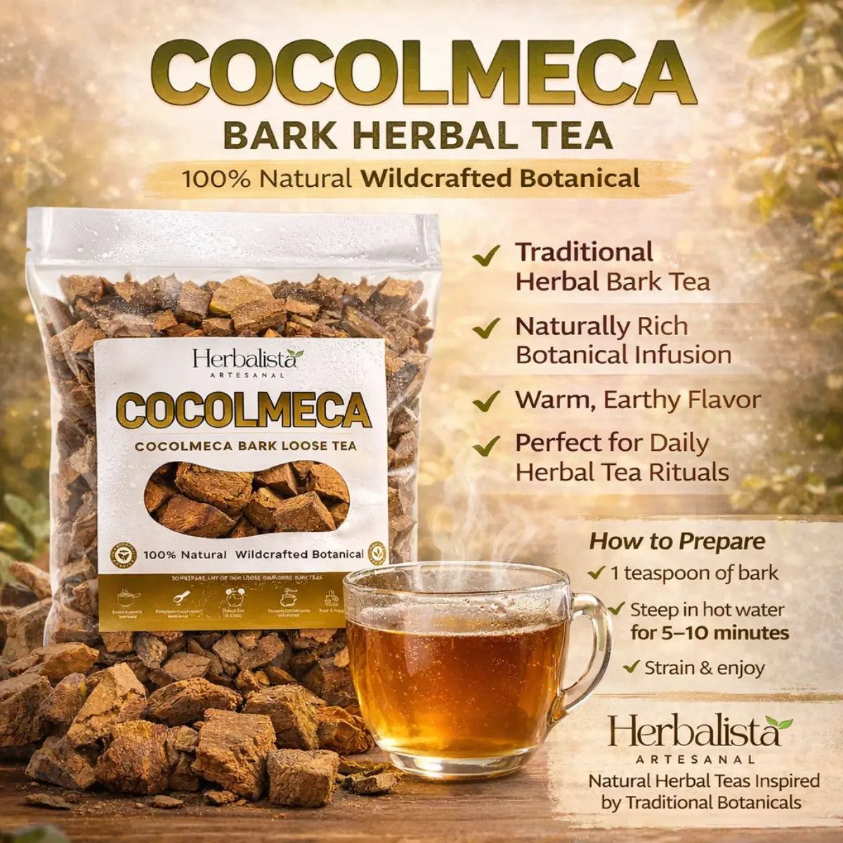 Herbalista Cocolmeca Bark Tea 4 oz