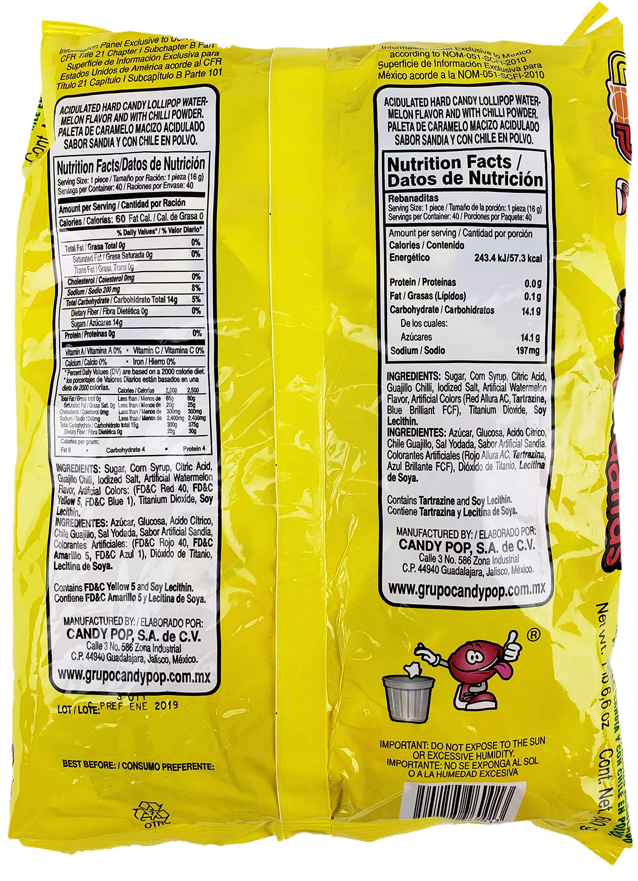 Vero Elote Strawberry Flavored and Rebanaditas Watermelon Paletas Con Chile - Spicy Chili Lollipops - Mexican Spicy Candy Kit - 2 Pack - 80 Pieces Total