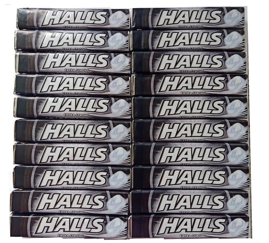 Halls Extra Strong Menthol Action Sweets (33.5g x 20 Pack)