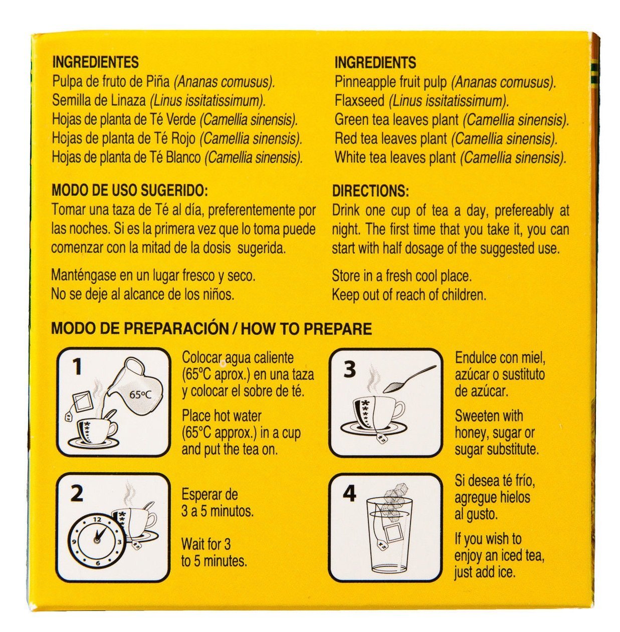 GN + VIDA Pinalim Tea | Detox Tea | Pineapple Based Tea Containing Red Tea, Green Tea, White Tea and Senna Leaf | Thermogenic Effect | Twin Pack (2 x 30 Tea Bags)