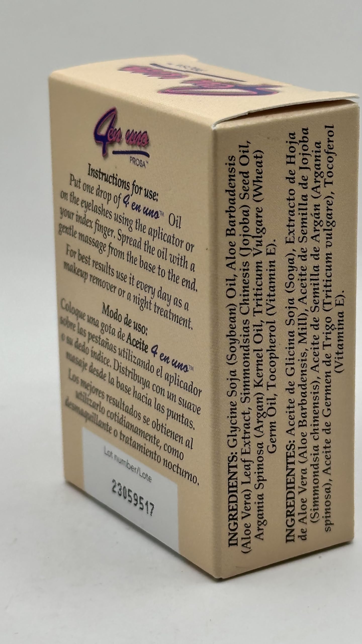 PROSA 4 en uno aceite para crecer y alargar pestanas-oil treatment to grow and lengthen eylashes