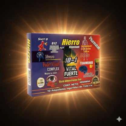 Hierro Liquid Multivitamin Dietary Supplement 10 x 15ml