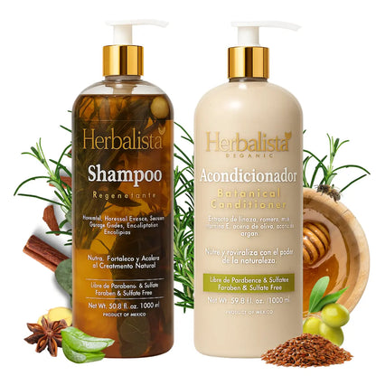 Herbalista 3-Pack Herbal Hair Shampoo + Conditioner 1000ml
