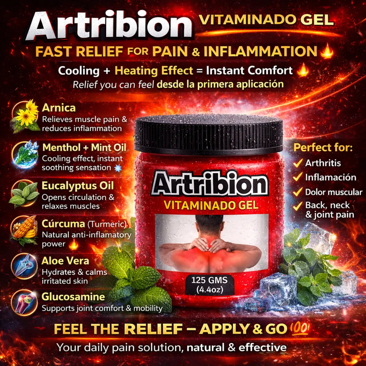 Artribion Arnica Cooling Gel 4.23oz (120 g)