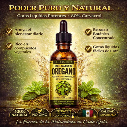Aceite de Orégano 30ml (1.01oz) – 80% Carvacrol
