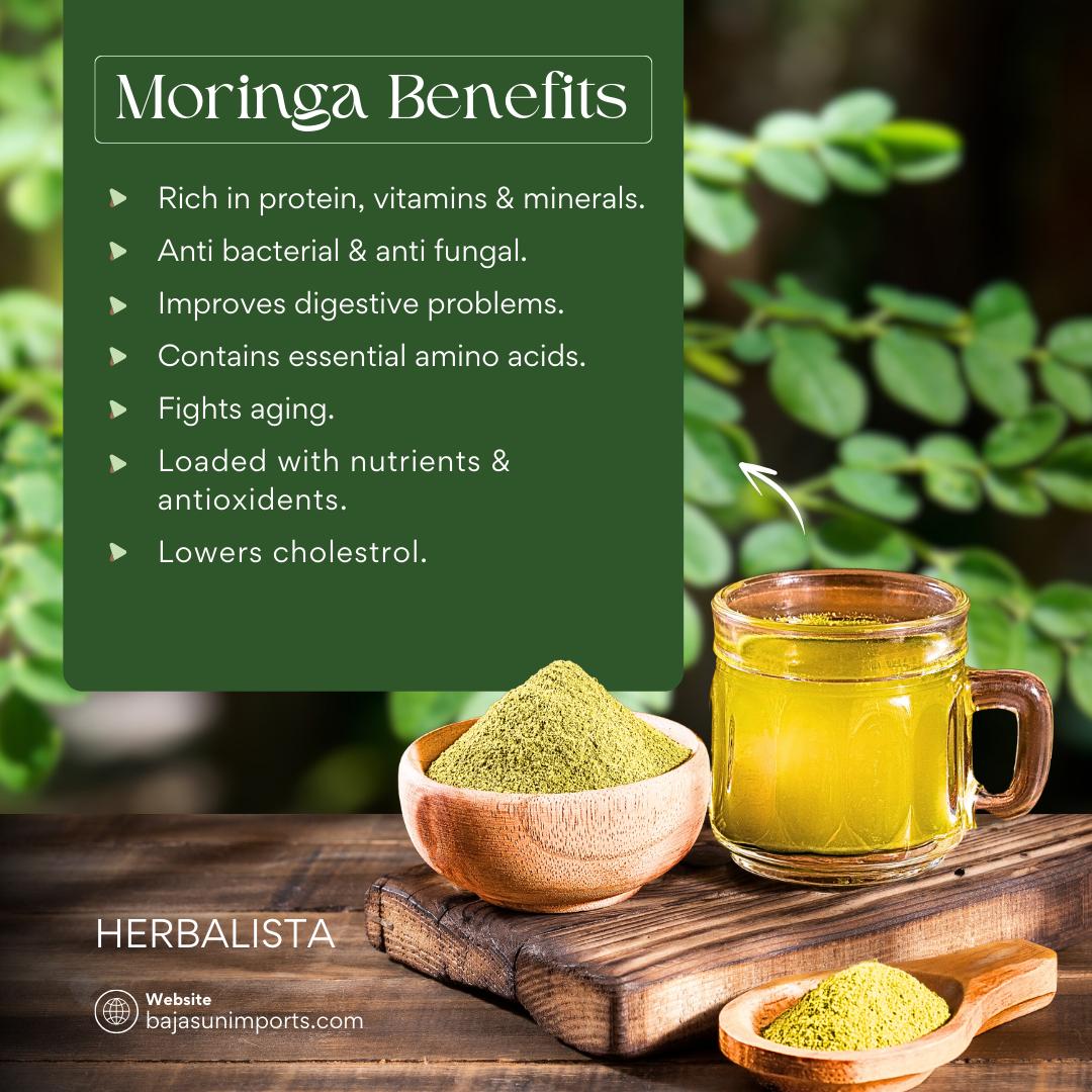 Moringa Leaf Loose Tea - 100% Natural & Pure from Moringa Leaves. Loose Leaf Moringa Herbal Tea. Te Hoja de Moringa Oleifera. No Sugar, No Caffeine, No Gluten, Vegan. Beverage