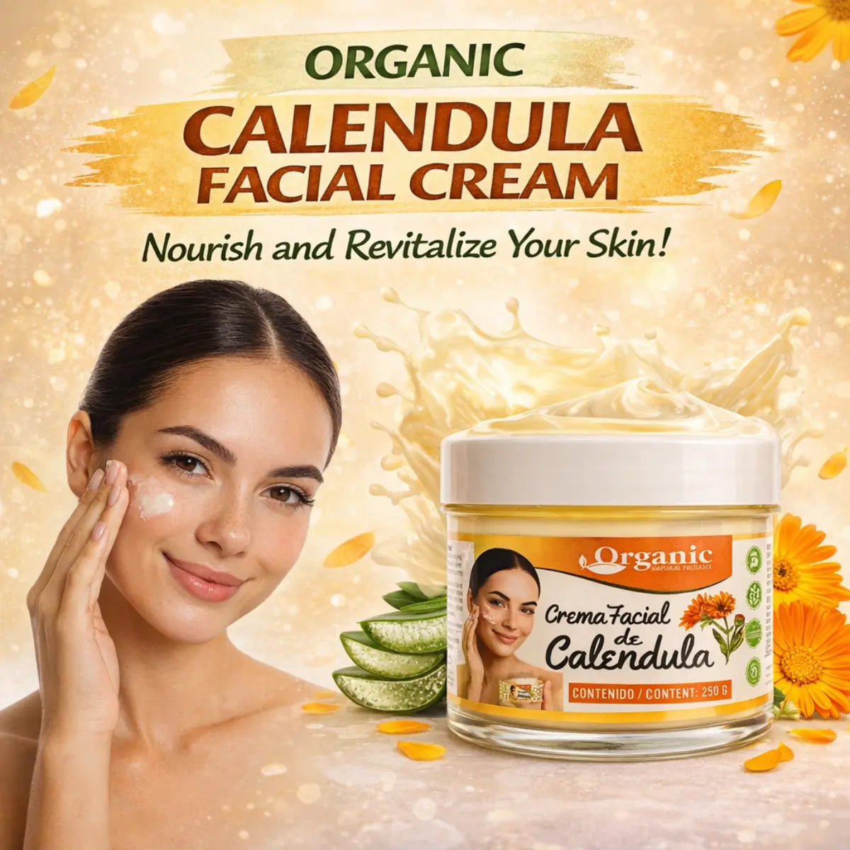 Calendula & Aloe Natural Facial Cream 60g