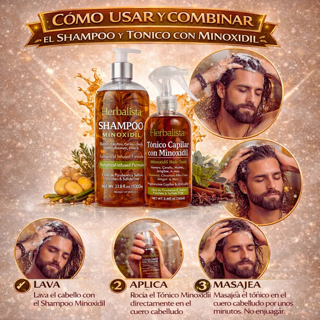 Herbalista Minoxidil Hair Care Bundle 2x 1000ml + 250ml