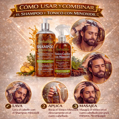 Herbalista Minoxidil Hair Care Bundle 2x 1000ml + 250ml