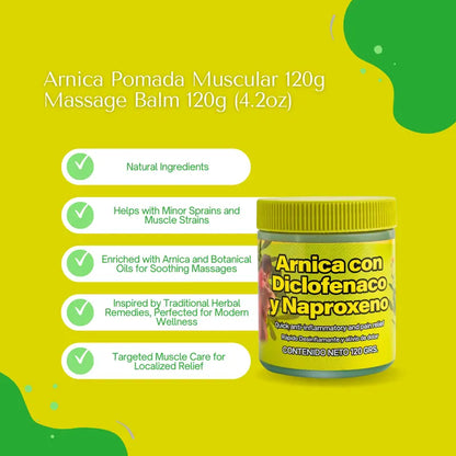 2x Arnica Pomada Muscular Massage Balm 125g