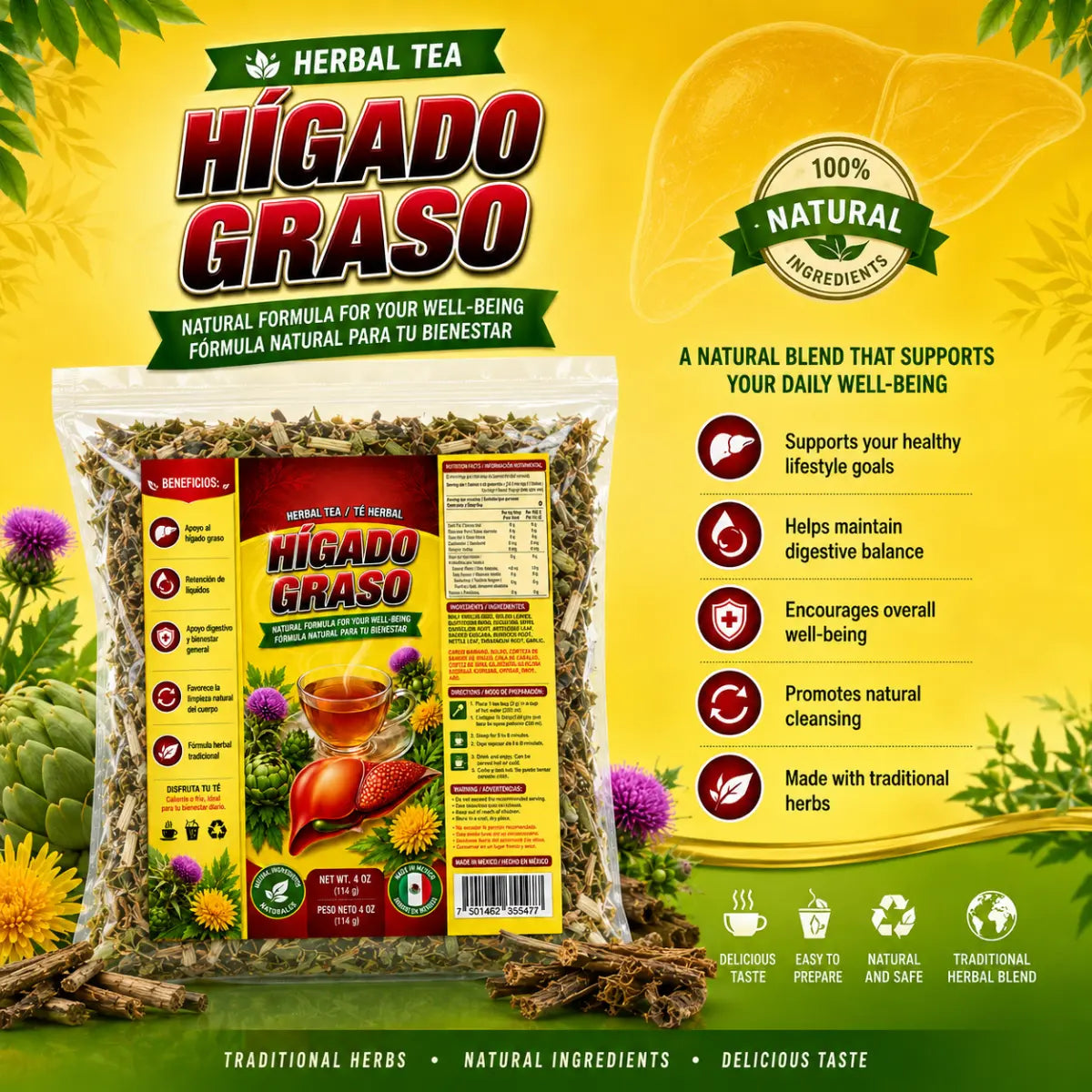 Herbalista HigadoGraso Herbal Tea 114g