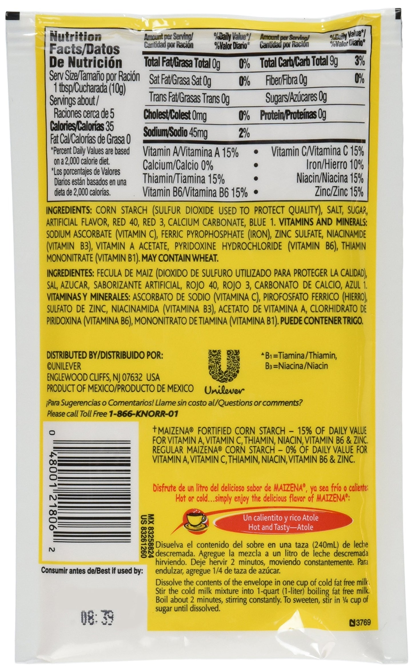 Flavored Mexican Atole 1.6oz (10 Pack) (Strawberry)