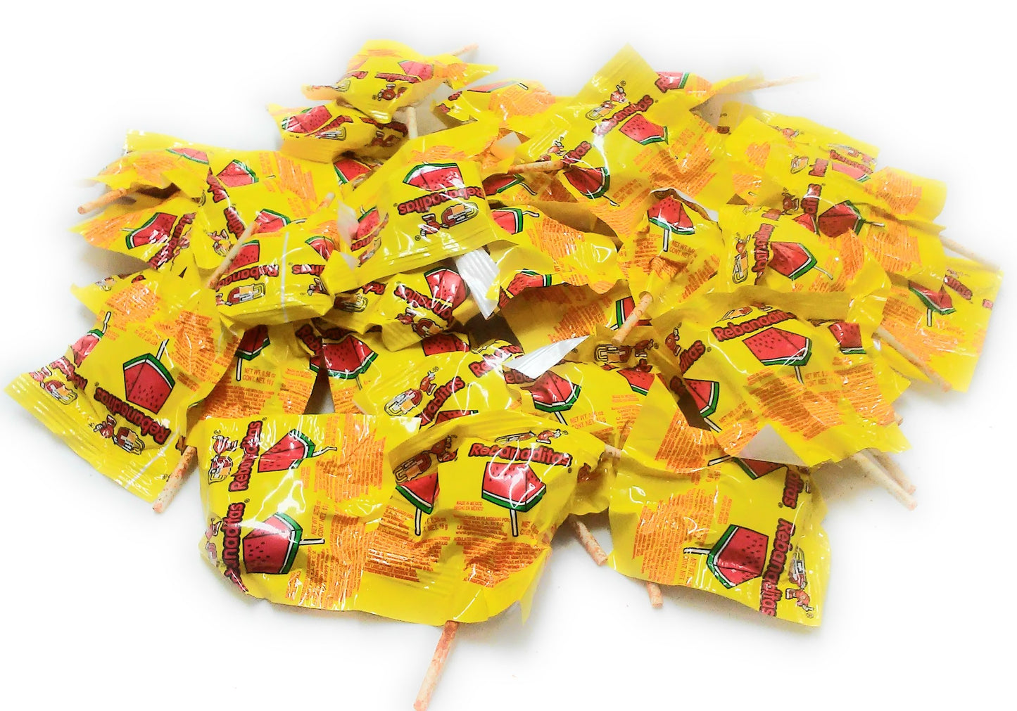 Vero Rebanaditas Paletas Sabor Sandia Hard Candy Chili Covered Lollipops 40 pcs