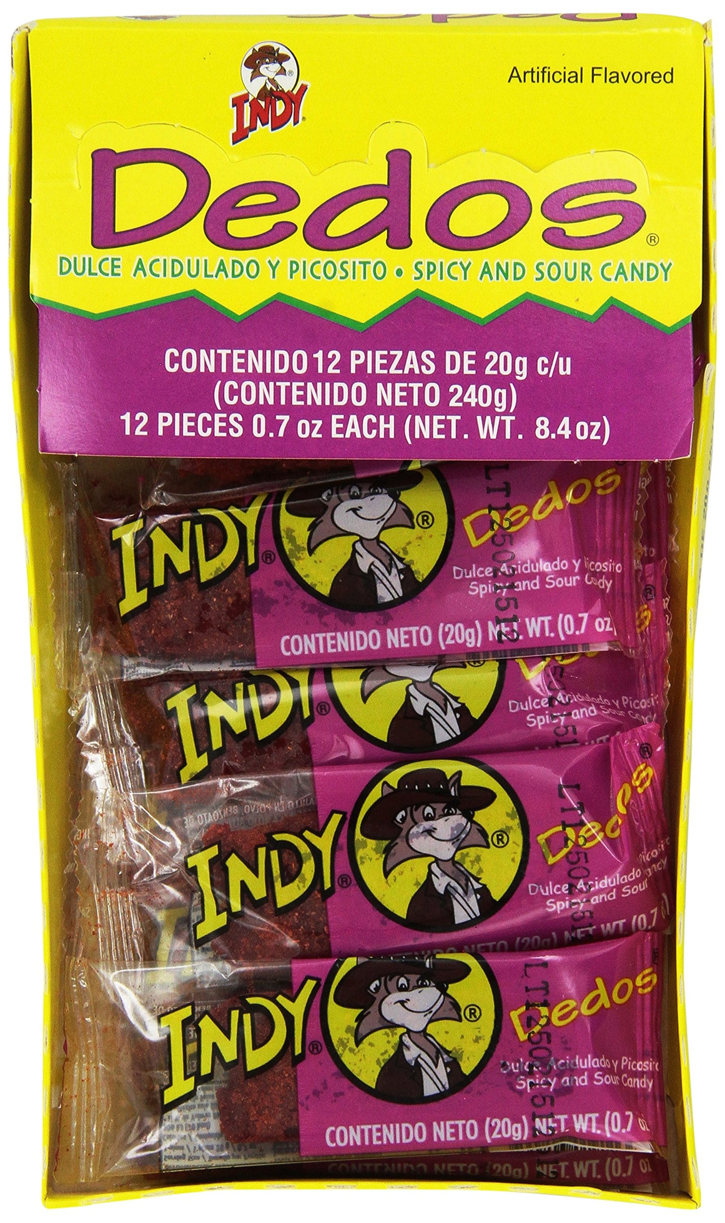 Indy Dedos Spicy and Sour Mexican Candy, 8.4 oz., 12 Count