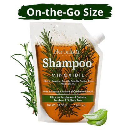 [Buy 1 Get 1 Free] Herbalista Herbal Shampoo + Minoxidil 400ml (13.5 fl oz)