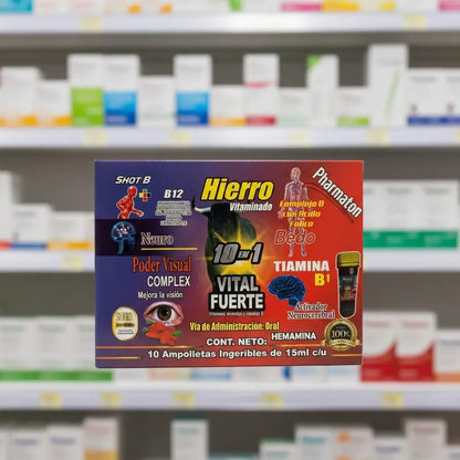 Hierro Liquid Multivitamin Dietary Supplement 10 x 15ml