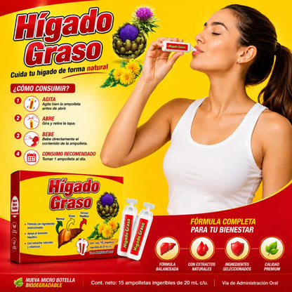 Hígado Grass Herbal Drink Ampoules – 15 Pack (20ml)