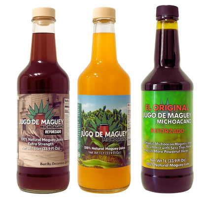 Herbalista Maguey Tarasco Juice Tonic Bundle 3 x 33.3 fl oz (1L)