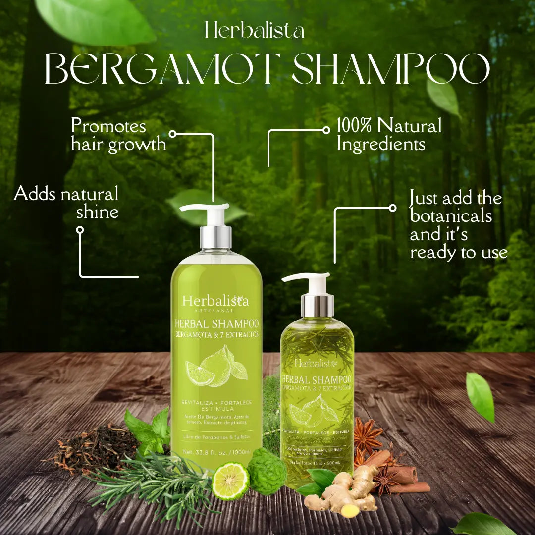 Herbalista Viral Bergamot Herbal Shampoo 500ml (16.9 fl oz)