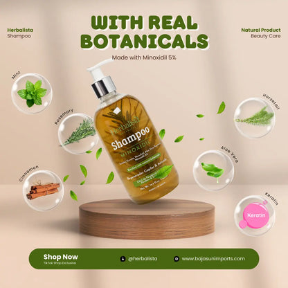 Herbalista Herbal Shampoo Minoxidil 500ml (16.9 fl oz)