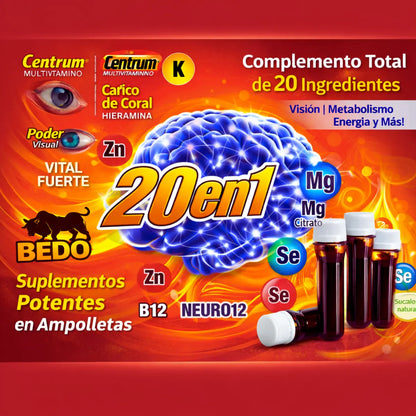 Hierro Multi-Vitaminico Edible Dietary Supplement (12 x 15ml)