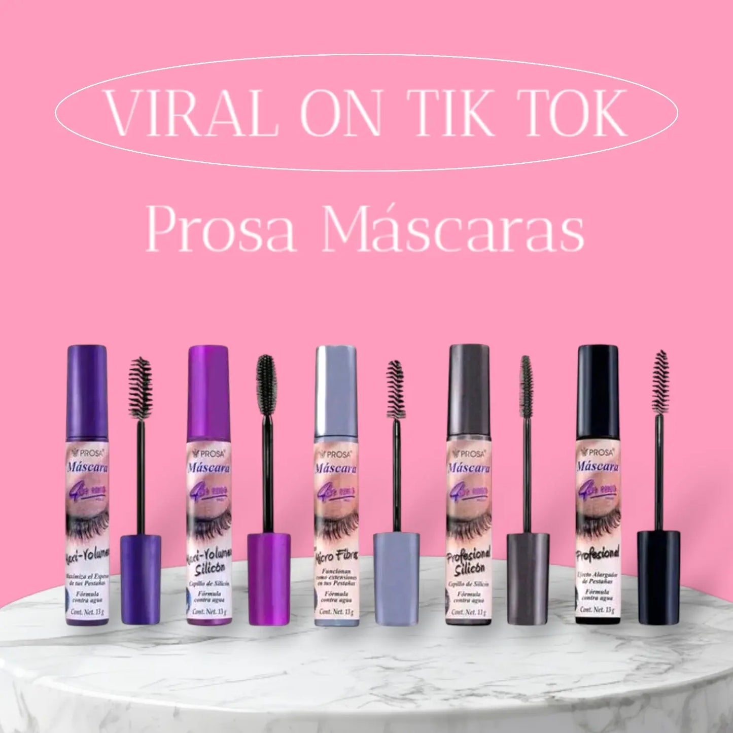 Prosa Viral 4-Pack 4-in-1 Mascara Collection Silicone Brush
