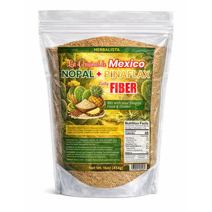 Nopal + Pinaflax Daily Fiber Powder 16oz (454g)