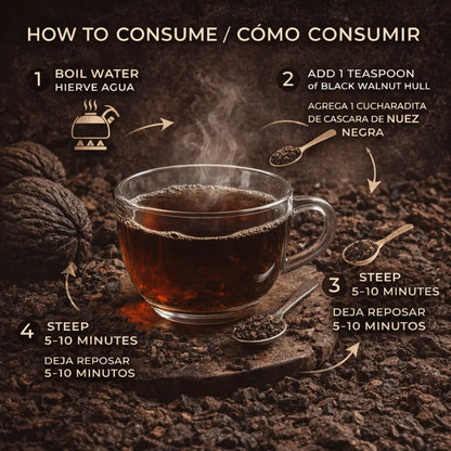 Herbalista Black Walnut Hull Loose Herbal Tea 4 oz (114g)