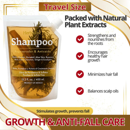 Herbalista 3-Pack Herbal Hair Shampoo + Conditioner 1000ml