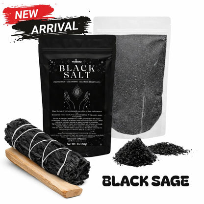 Black Sage Cleansing Kit 3-Pack with Black Salt