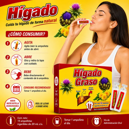 Hígado Herbal Drinkable Shots 30 Pack